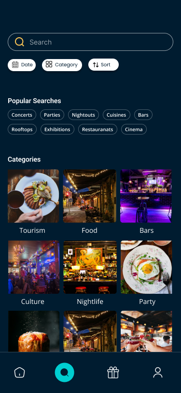 BLISSe search prototype screen